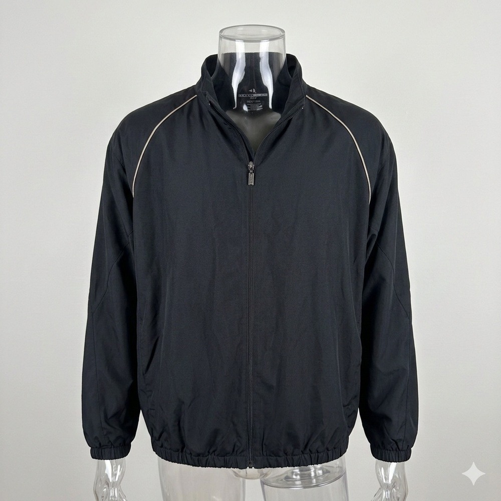 Grand Slam Golf Windbreaker‎ Mens 3XLT Black Full Zip Mesh Lined Jacket